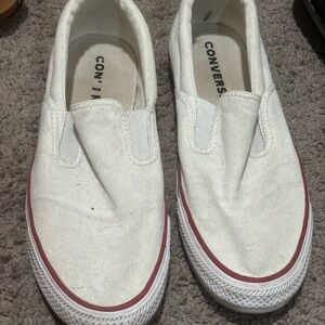 Converse White Slip-On Sneakers